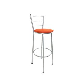 Kit 3 Banqueta Alta Prata Cozinha Gourmet Americana Balcão:laranja - 2