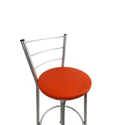 Kit 3 Banqueta Alta Prata Cozinha Gourmet Americana Balcão:laranja - 3