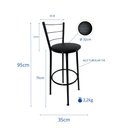 Ver imagem 5 de Kit 3 Banqueta Alta Prata Cozinha Gourmet Americana Balcão:laranja