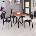 Ver imagem 1 de Conjunto Sala de Jantar 4 Cadeiras Lívia Preto