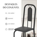 Ver imagem 7 de Conjunto Sala de Jantar 4 Cadeiras Lívia Preto