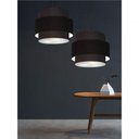 Ver imagem 4 de Lustre Sala de Jantar com Desvio Vivare Md-4399 Cúpula em Tecido 50cm Preto 127/220v
