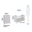 Ver imagem 3 de Quarto de Bebê Cômoda 4 Gavetas e Berço Mimo MDF Espresso Móveis Branco Brilho