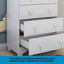 Ver imagem 7 de Quarto de Bebê Cômoda 4 Gavetas e Berço Mimo MDF Espresso Móveis Branco Brilho