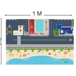 Pista Para Carrinhos Tapete Lúdico Play Mats Escala 1:64 - 2