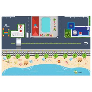 Pista Para Carrinhos Tapete Lúdico Play Mats Escala 1:64