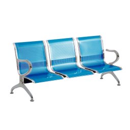 Cadeira Longarina Aeroporto 3 Lugares Cor:azul - 1