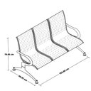 Ver imagem 5 de Cadeira Longarina Aeroporto 3 Lugares Cor:azul