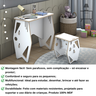 Kit de Escrivaninha e Banqueta Infantil Soho Branco - 2