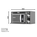 Ver imagem 2 de Nicho de Cozinha Aéreo 80cm para Microondas Sophia Henn