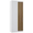 Ver imagem 1 de Guarda Roupa Canto Reto 90cm com 1 Porta Taiga Avelã/branco L01 - Mpozenato