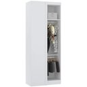Ver imagem 5 de Guarda Roupa Canto Reto 90cm com 1 Porta Taiga Avelã/branco L01 - Mpozenato