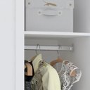 Ver imagem 4 de Guarda Roupa Canto Reto 90cm com 1 Porta Taiga Avelã/branco L01 - Mpozenato
