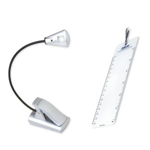 Kit Marcador de Página com Lente de Aumento 3x e Luminária Haste Flexível e Luz Led Carson