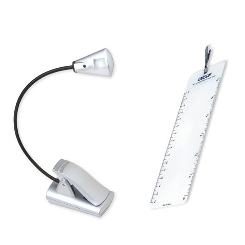 Kit Marcador de Página com Lente de Aumento 3x e Luminária Haste Flexível e Luz Led Carson