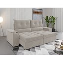 Ver imagem 1 de Sofá Retrátil e Reclinável 4 Lugares 2,3m Veludo Horus