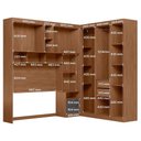 Ver imagem 4 de Quarto Modulado Casal Lugano Jatobá/grafite - Santos Andirá