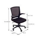 Ver imagem 4 de Cadeira Office Milao Preta Base Rodizio Giratoria