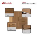 Ver imagem 5 de Guarda Roupa Casal Riva Branco Amêndola Touch Flex com Espelho e Pés e Cômoda Montevideu Amêndola To