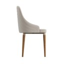 Ver imagem 5 de Conjunto de Jantar Mesa c/Vidro Donatella 6 Cadeiras Evelyn - Linho Off White - Linked 02
