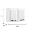 Ver imagem 3 de Armário de Cozinha Aéreo Itatiaia Aço 2 Portas New Premium Branco Neve