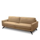Ver imagem 5 de Sofá Decorativo Thalia 3 Lugares Sala de Estar 240cm Pés em Aço Couro Nude G88 - Gran Belo