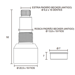 Kit Conversor Deca 1.1/2" - 130126 - BLUKIT - 3