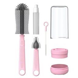 Kit Escova de Limpeza 4 em 1 Mamadeira Garrafa Copo Bebe Criança Limpeza Higiene Bolsa Passeio Viage - 2