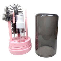 Kit Escova de Limpeza 4 em 1 Mamadeira Garrafa Copo Bebe Criança Limpeza Higiene Bolsa Passeio Viage - 5