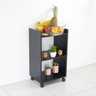 Nicho Organizador Multiuso Móvel para Cozinha com Rodinha 40cm Preto - 1