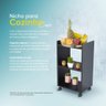 Nicho Organizador Multiuso Móvel para Cozinha com Rodinha 40cm Preto - 3