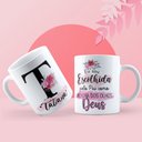 Ver imagem 2 de Canecas de Porcelana Personalizadas Alfabeto Evangelico Letra T