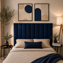 Ver imagem 3 de Cabeceira Modular Estofada para Cama de Casal Painel Decorativo Autocolante 90cm x 144cm