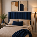 Ver imagem 2 de Cabeceira Modular Estofada para Cama de Casal Painel Decorativo Autocolante 90cm x 144cm