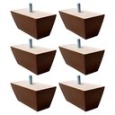 Ver imagem 1 de Kit 6 Pés de Madeira Retangular para Sofá 12cm - Mozzelar