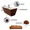 Ver imagem 2 de Kit 6 Pés de Madeira Retangular para Sofá 12cm - Mozzelar