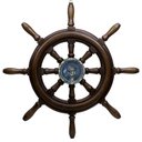 Ver imagem 1 de Timão de Barco Decorativo em Resina 50cm