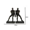Porta Livros em Resina Homens Bronze 2 Pcs - 14 Cm - 3