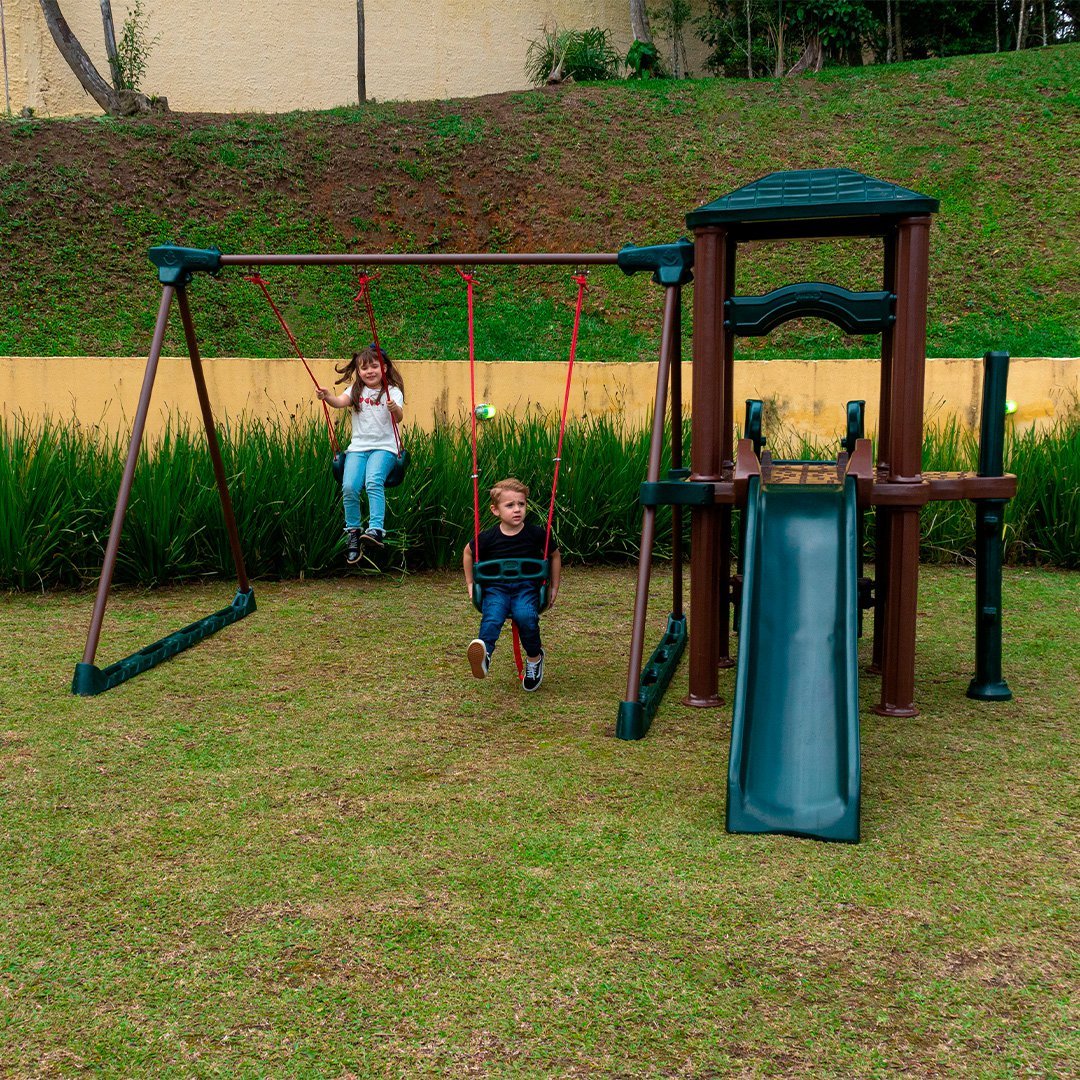 Playground Infantil Casa da Árvore Ecoplay com Balanço Freso - 1