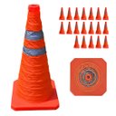 Ver imagem 5 de Cone Sinalizaçao Kit 19 Uni Retratil Flexivel Estrada Dobravel Alerta Obra Rodovia Segurança Emergen
