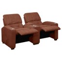 Ver mais imagens de Poltrona do Papai Dupla Reclinável Real Sala de Tv Cinema Bouclê - Sofa Store:bouclê Terracota