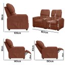 Ver imagem 4 de Poltrona do Papai Dupla Reclinável Real Sala de Tv Cinema Bouclê - Sofa Store:bouclê Terracota