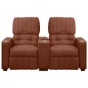 Ver imagem 5 de Poltrona do Papai Dupla Reclinável Real Sala de Tv Cinema Bouclê - Sofa Store:bouclê Terracota