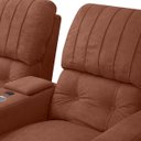 Ver imagem 3 de Poltrona do Papai Dupla Reclinável Real Sala de Tv Cinema Bouclê - Sofa Store:bouclê Terracota