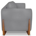 Ver imagem 5 de Kit 2 Poltronas Para Sala de Estar Lottus Linho Grafite Pés Castanho - Pallazio