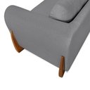 Ver imagem 7 de Kit 2 Poltronas Para Sala de Estar Lottus Linho Grafite Pés Castanho - Pallazio