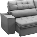 Ver imagem 5 de Sofá 3 Lugares Retrátil Reclinável Chaise Direito 243cm Solin F04 Veludo Cinza - Lyam Decor