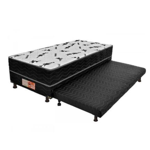 Bicama Solteiro Colchão Conjugado D28 com Cama Auxiliar 10cm