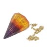 Orgonite Pêndulo Ametista com Folha de Ouro - Saint Germain - 4