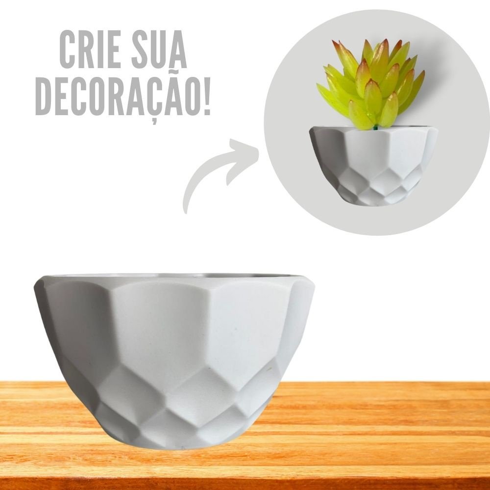 Vaso Decorativo Cachepot Geométrico Pequeno (sem Plantas) - 2